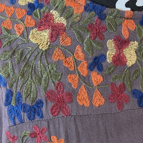 Orange Creek grey embroidered dress small - Picture 5 of 11